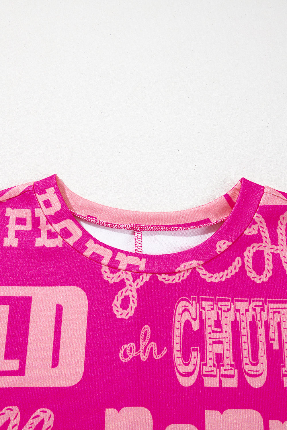 Rose Howdy Cowboy Letter Printed Western Fashion Tee