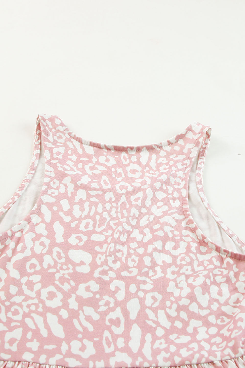 Rose Leopard Print Pocketed Sleeveless Maxi Dress