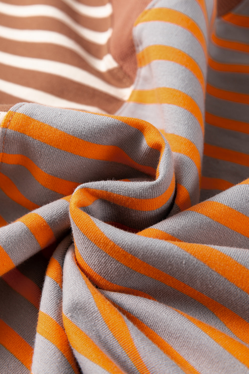 Casual Stripe Colorblock Drop Shoulder Oversize Sweatshirt