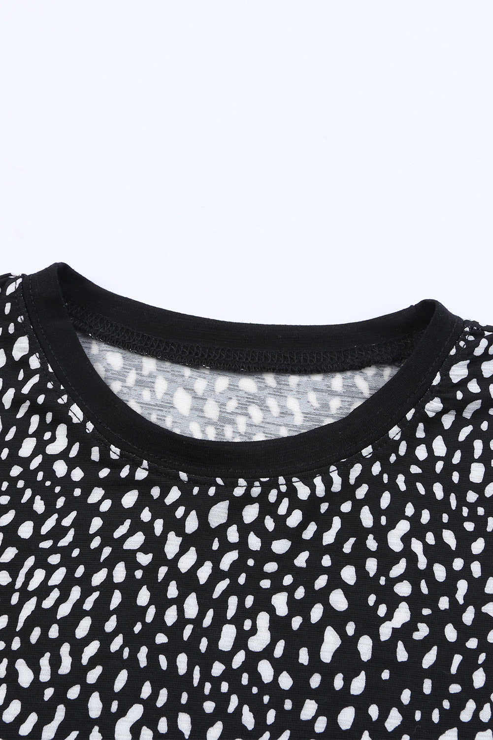 Apricot Cheetah Print O-neck Short Sleeve T Shirt | Dia&Popo