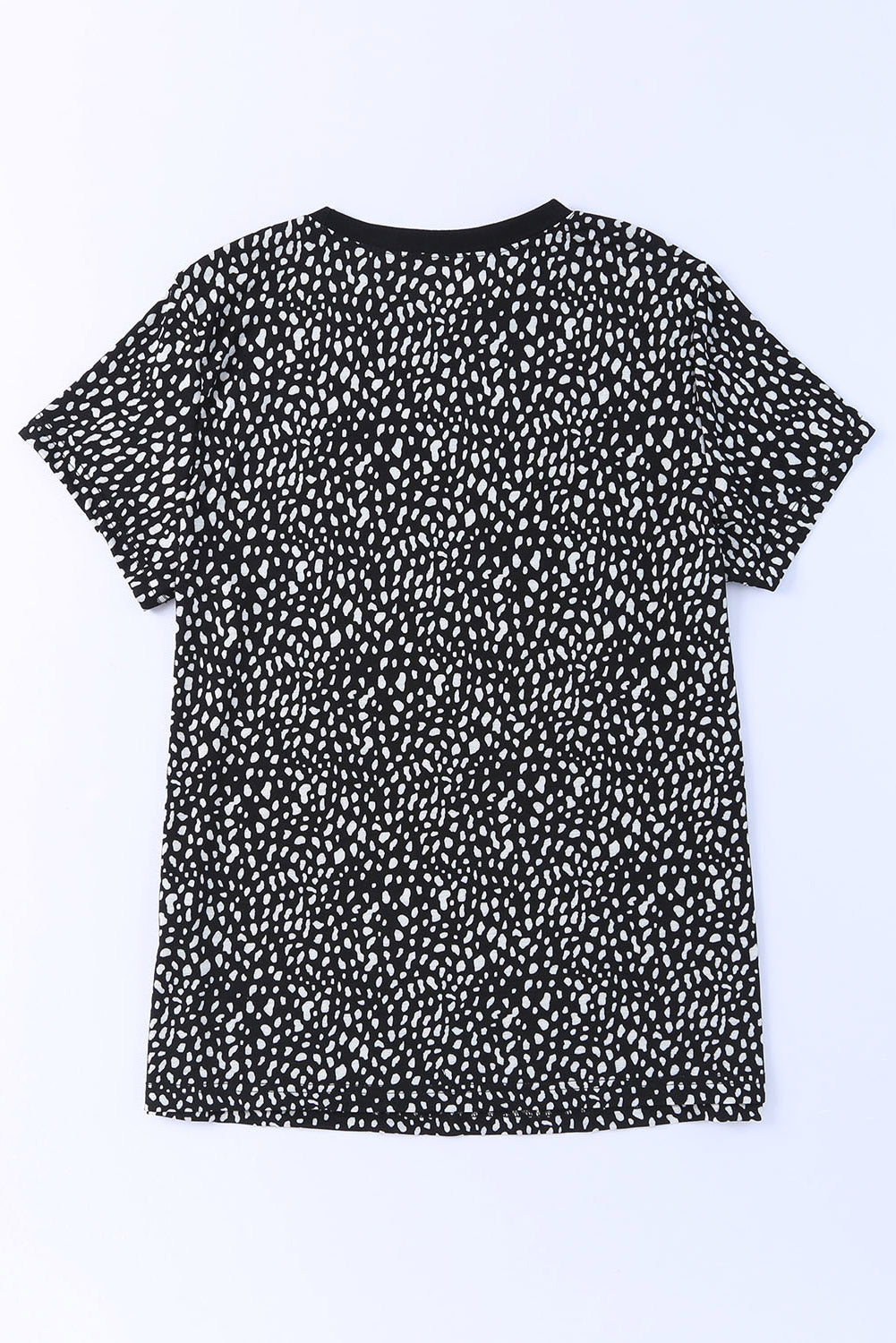 Apricot Cheetah Print O-neck Short Sleeve T Shirt | Dia&Popo