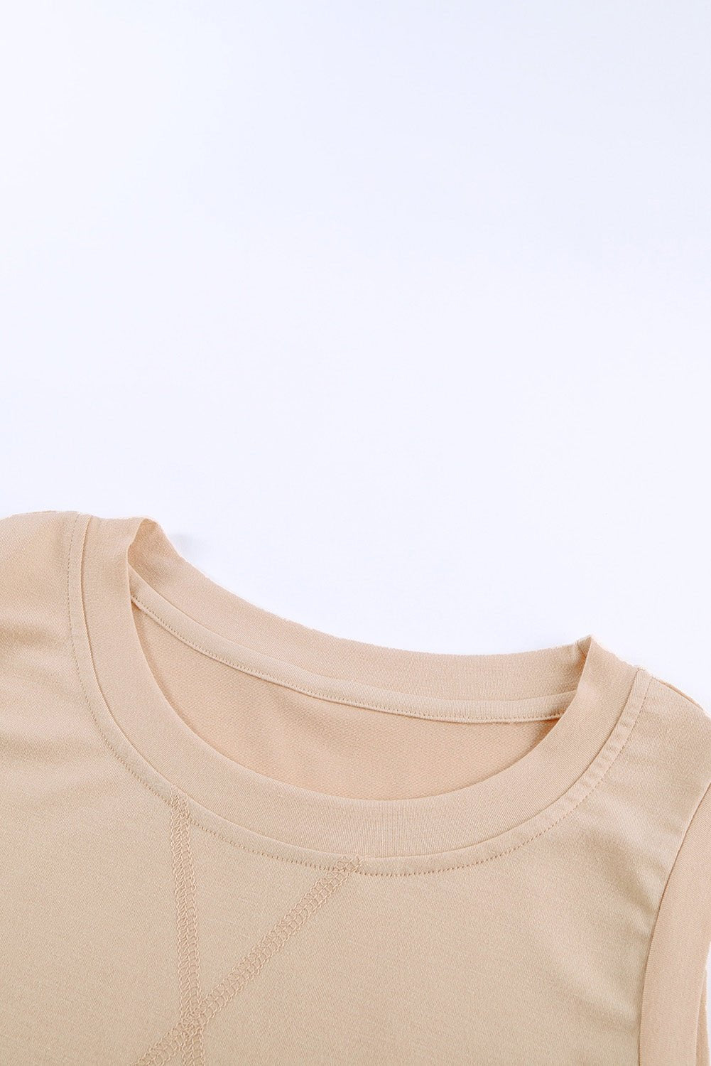 Apricot Crew Neck Colorblock Tank Top | Dia&Popo