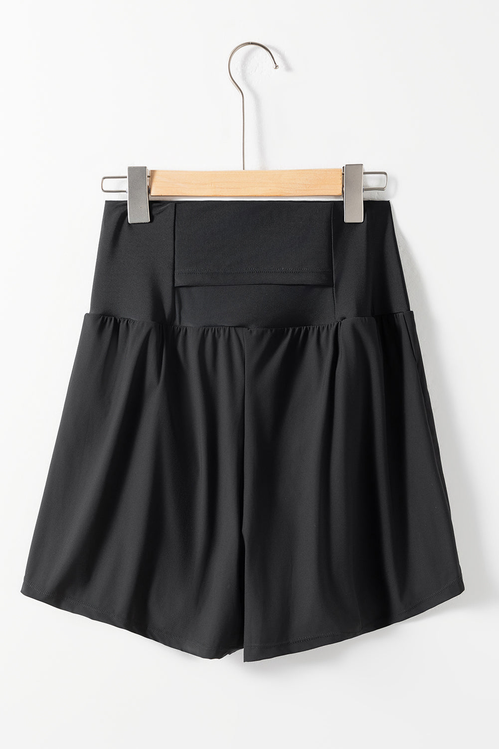 Black Pocketed Wide Waistband Swim Shorts