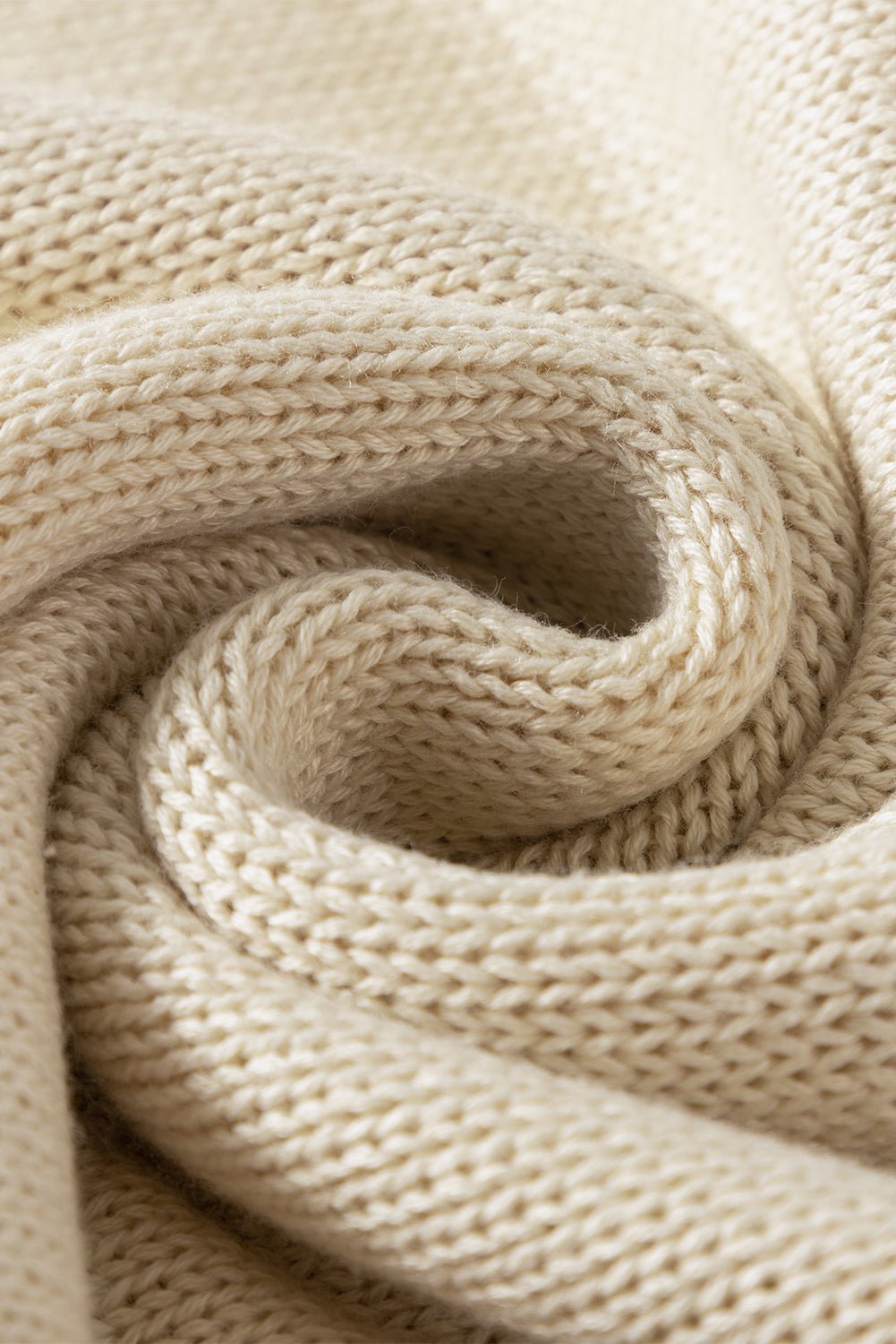 Beige Pointelle Detail Solid Color Knit Sweater Vest | Dia&Popo